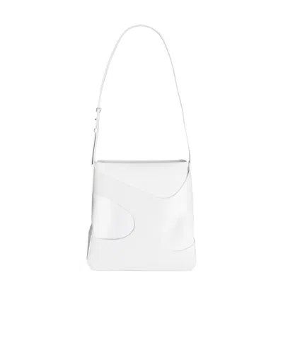 Ferragamo Hollowed-out Detail Shoulder Bag In White