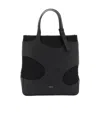 Ferragamo Hollowed-out Logo Handbag In Black