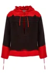 Ferragamo Hooded Blouse Fell Off Shirt And Blouse Multicolor In Red