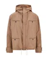 Ferragamo Hooded Casual Jacket In Brown