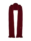 Ferragamo Hooded Fringe Scarf In Burgundy