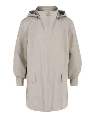 FERRAGAMO HOODED GANCINI RAIN JACKET