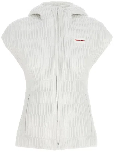 Ferragamo Hooded Vest In White