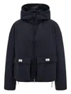 Ferragamo Hooded Jacket In Blue