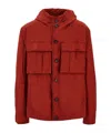 Ferragamo Hooded Jacket In Red