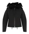 Ferragamo Hooded Long-sleeved Casual Jacket In Black
