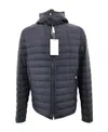 Ferragamo Hooded Quilted Down Jacket In Black