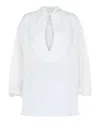 Ferragamo Hooded V-neck Tunic In White
