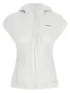 Ferragamo Hooded Vest Sleeveless Elastic Waistband