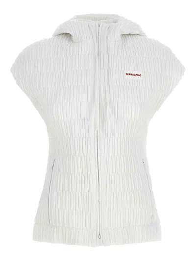 FERRAGAMO CHALECO - BLANCO