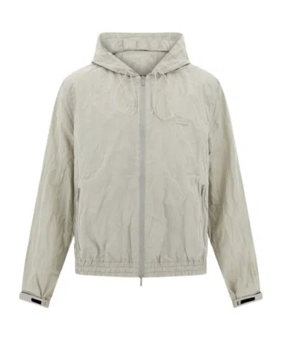 FERRAGAMO FERRAGAMO HOODED WINDBREAKER JACKET