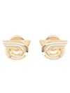 Ferragamo Elegant Brass Hoop Earrings For Women In Pattern