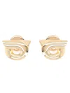 Ferragamo Elegant Brass Hoop Earrings For Women In Gold