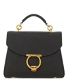 Ferragamo Hooks Mini Handbag In Black