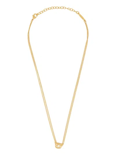 Ferragamo "hooks" Pendant Necklace In White