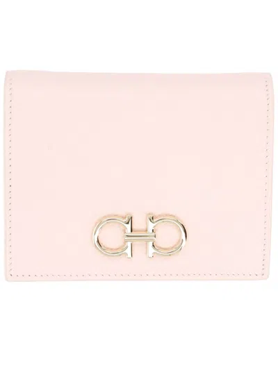 Ferragamo Hooks Wallet In White