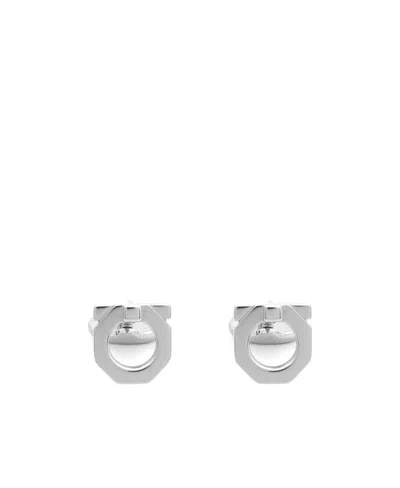 Ferragamo Horse Bit Cuff Buckle In Gray
