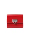 Ferragamo Horsebit Buckle Flip Wallet In Red