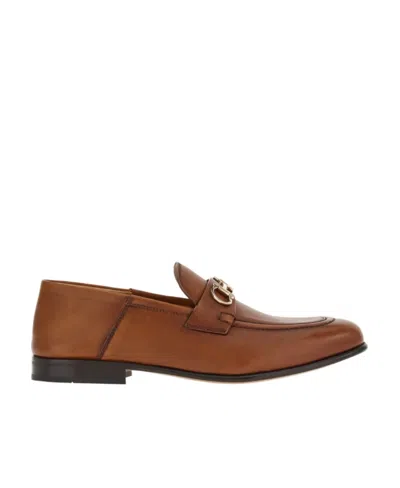 Ferragamo Horsebit-detail Loafers In Brown