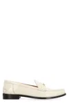 Ferragamo Loafers Metal Accent Round Toe Stitching In Neutral