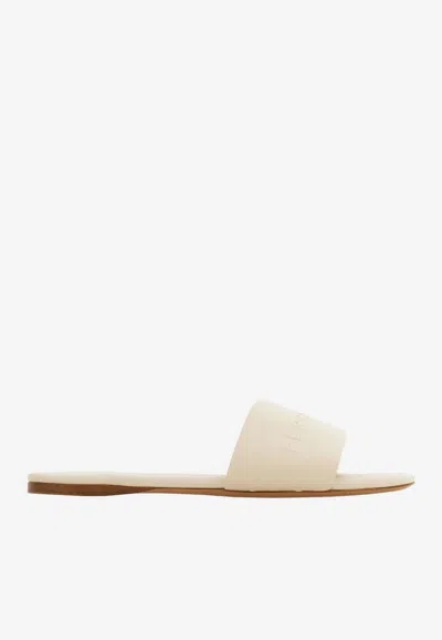 Ferragamo Hotel Logo Leather Slides