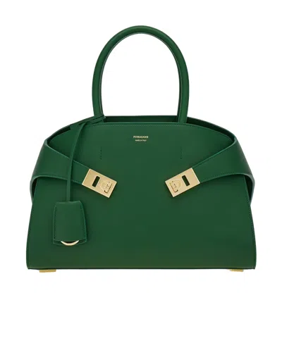 Ferragamo Hug Mini Bag In Green
