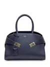 Ferragamo Embrace Small Leather Tote Bag In Blue