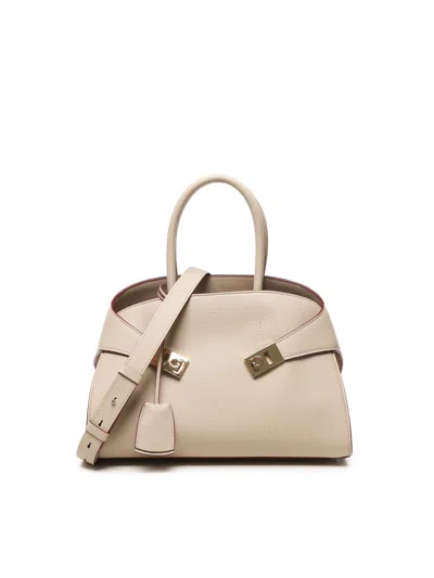 Ferragamo Hug Beige Calfskin Handbag