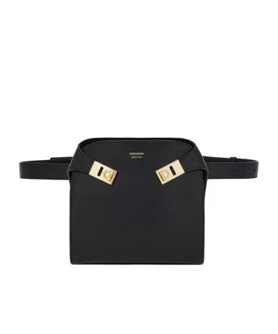 Ferragamo Hug Belt Bag In Black