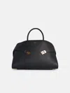 Ferragamo 'hug' Black Leather Bag In Black
