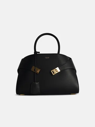 Ferragamo 'hug' Black Leather Bag