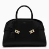 FERRAGAMO HUG BLACK LEATHER HANDBAG