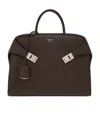 Ferragamo Hug Briefcase In Black