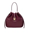 Ferragamo Hug Bucket Bag In Burgundy