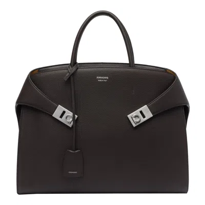 Ferragamo Workbag In Leather In Brown