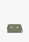 FERRAGAMO HUG CALF LEATHER CROSSBODY BAG
