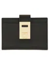 Ferragamo "fold-over Embrace" Card Holder In Black