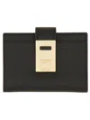 Ferragamo "fold-over Embrace" Card Holder In Black