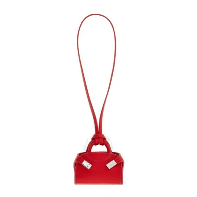 Ferragamo Hug Charm Keychain In Red