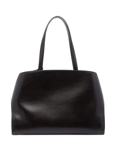 Ferragamo Hug Clasp-detail Leather Tote Bag In Brown