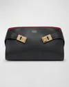 Ferragamo Hug Colorblock Leather Crossbody Bag In Nero