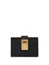Ferragamo Damen Zweifarbiges Hug Kreditkartenetui In Black