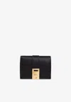 Ferragamo Hug Two-tone Leather Wallet In Black