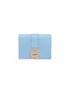 Ferragamo French Hug Wallet In Calf Leather In Light Blue
