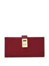 Ferragamo Hug Continental Wallet In Red