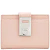 Ferragamo Hug Gancini-plaque Leather Wallet In Pink