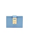 Ferragamo Portacarte Hug Leather Cardholder In Sky-blue