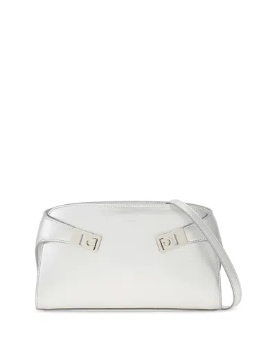 Ferragamo Hug Crossbody Bag In Silver