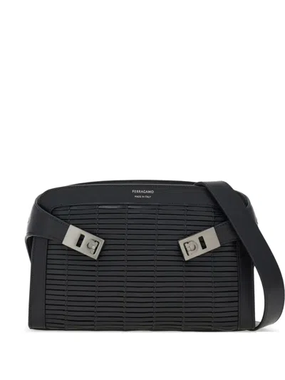 Ferragamo Hug Crossbody Bag In Black