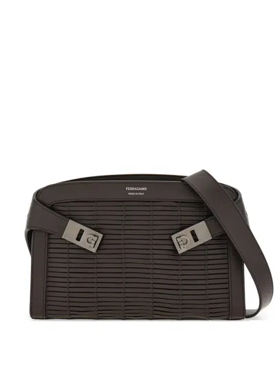 Ferragamo Hug Crossbody Bag In Brown